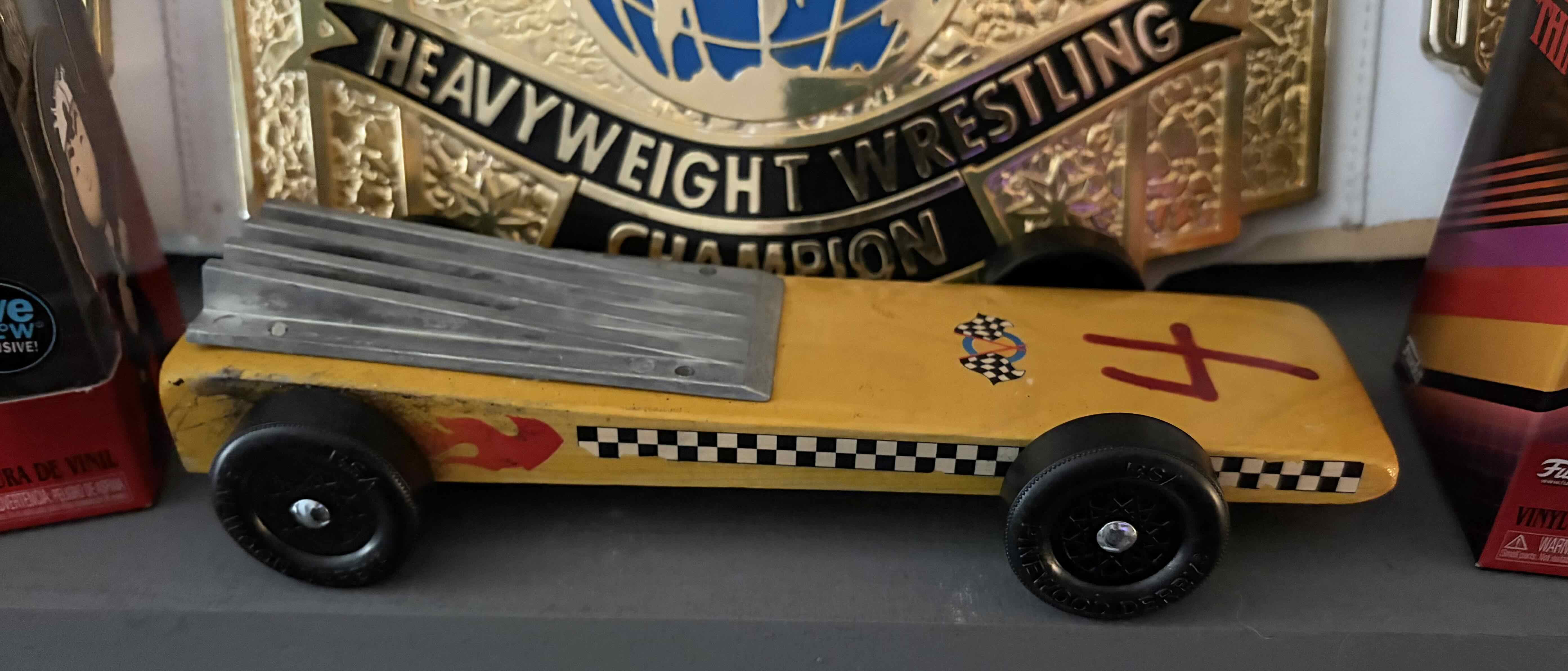 image of completed pinewood derby car
